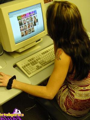 Kayla At Her Computer