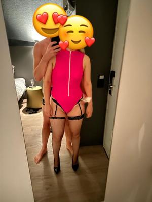 Real slut wife in pink swimsuit and fucked best mate