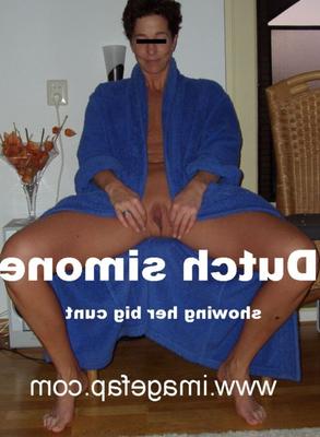 Dutch simone in a bathrobe.