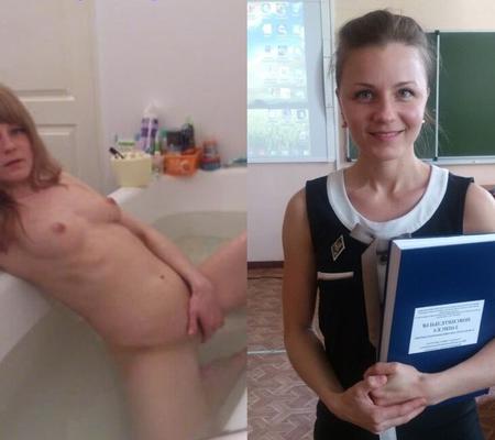 Clothed/naked: Russian girls with captions