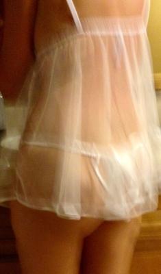 Dans ma lingerie transparente