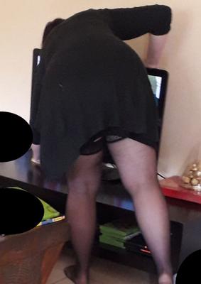 spy my bitch in black stockings ( dim up )