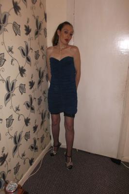 Anne Stripping Out Of Blue Dress