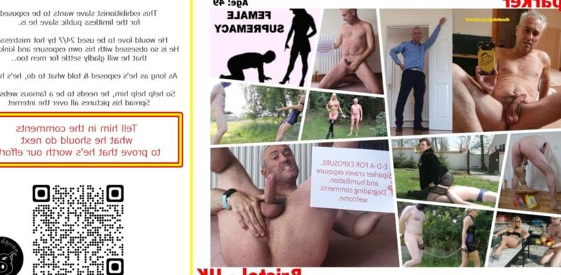 Simon Parker - exhibitionist slave from the UK