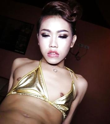 Shiny ladyboy tits