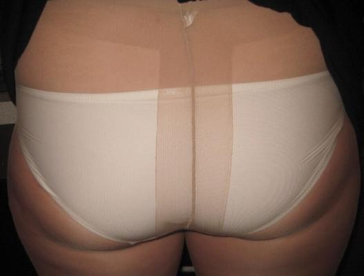 White knickers and tights with matching bra