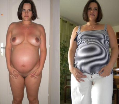 Dressed & Undressed Pregnant / Preggo Women