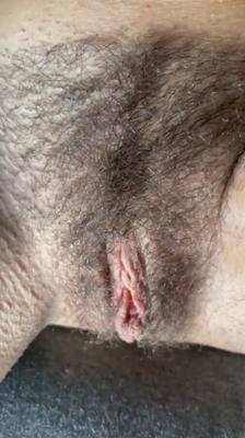 Hairy up close pussy