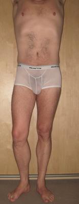 Cueca boxer em nylon transparente