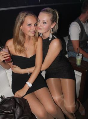 Pantyhose legs - couples of sexy girls