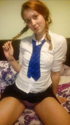 Girlfriend as schoolgirl