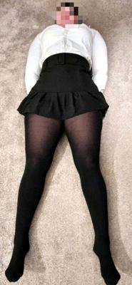 My legs in black tights