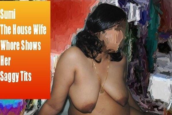 SUMI - THE INDIAN SHAMELESS HOUSEWIFE ACTS A COW & SHOWS SAGGY C