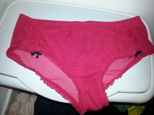 my chubby slut gf piss soaked knickers from our night out(see pr