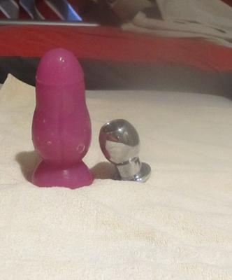 pink toy plugged ass