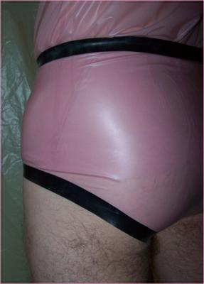 pink rubber pants