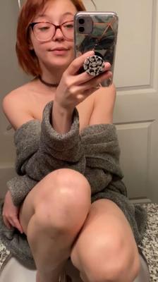 Small redhead selfie slut