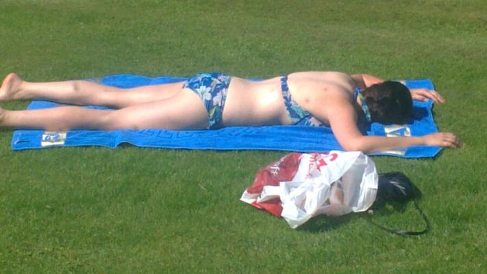 Perving On Sister Sunbathing