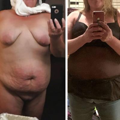 BBW BELLY BETTY GENÄHT, an- und ausgezogen, bekleidet-nackt