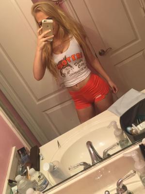 Megan works at Hooters, and is a slut