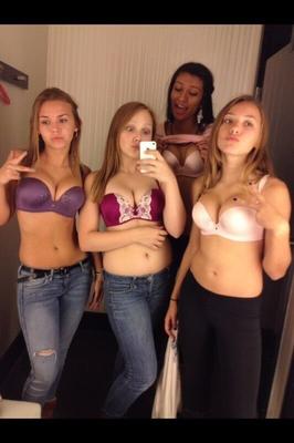 Teasing in their Bras