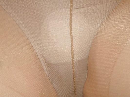 Front view of my wife wearing knickers and tights