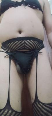 SANA CROSSY IN BLACK BRA AND PANTY FULL EXPOSED