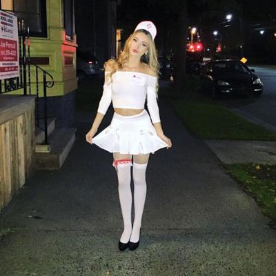 Sexy Nurse Teen University Slut Emily from Canada - Halloween