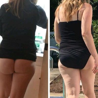 Wifes bunda vestida e despida