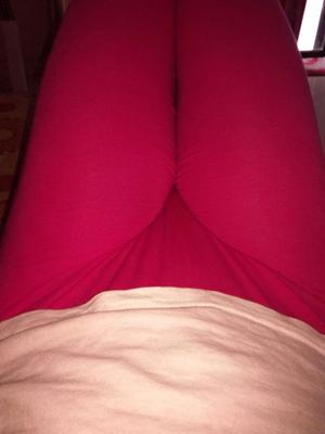 Eu de legging rosa