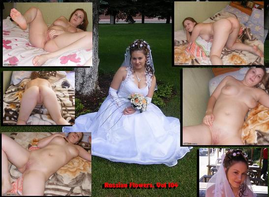 Russian Flowers. Collage of amateur russian girls vol.