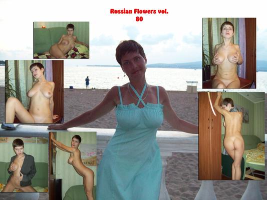 Russian Flowers. Collage of amateur russian girls vol.